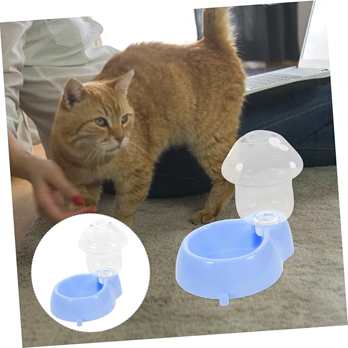 GANAZONO Automatic Cat and Dog Water Dispenser Gravity Feeding Mushroom Shape Pet Waterer Durable and Safe for Home Use Easy to Monitor Water Levels for Cats and Dogs