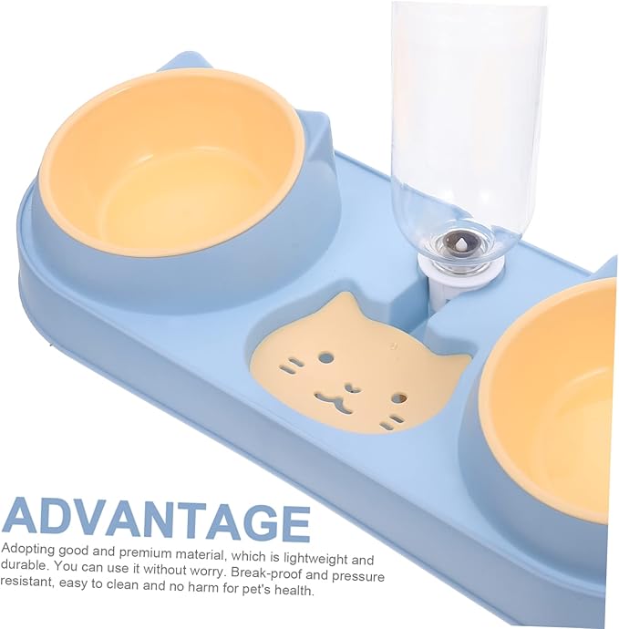 SUPVOX Dog Food Dispenser Automatic Feeder Plastic Bowl for Cats Dogs Elevated Cat Bowl