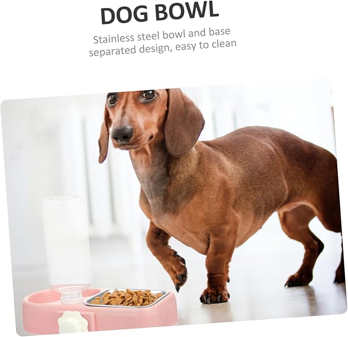 GANAZONO 1set Detachable Dog Bowl and Cat Feeder Automatic Water Dispenser for Dogs and Cats Convenient Hanging Design for Food and Water Easy to Inner Bowl Box