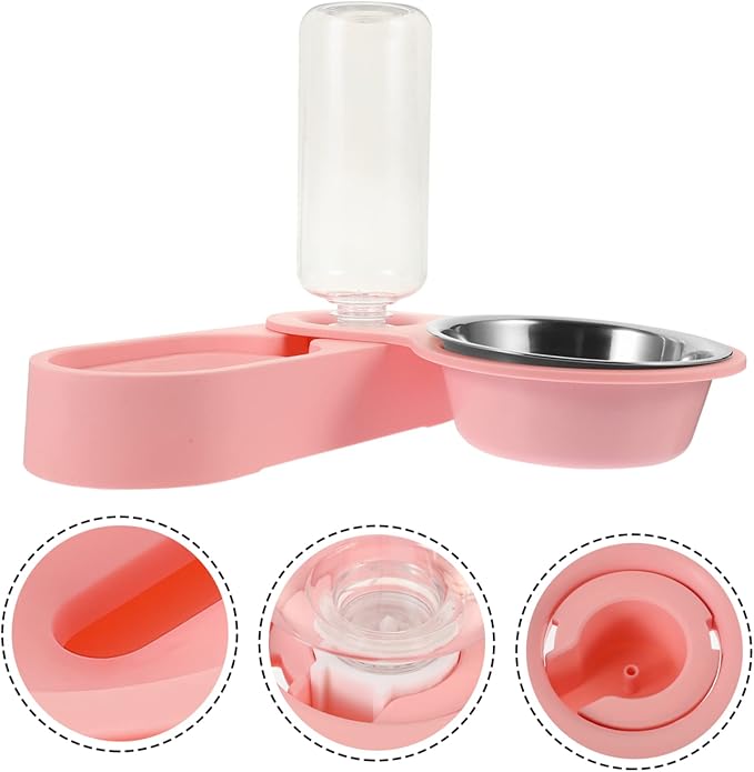 BESPORTBLE Corner Cat Feeder Stainless Steel Pet Bowl Auto Water Feeder for Dogs and Cats