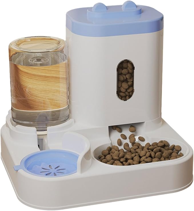 Pet Automatic Waterer Cats Feeder Food Container Bowl Automatic Water Fountain 2 in 1 Pet Large Dog Water Feeder