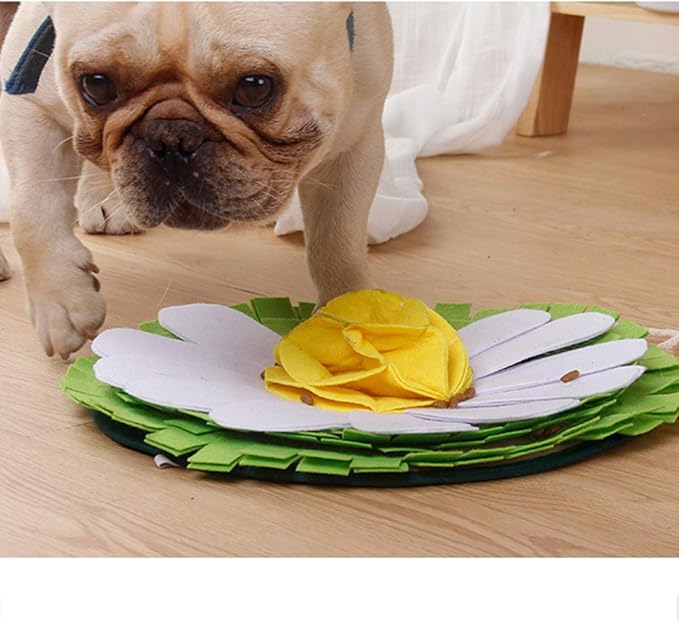 Pet Snuffle Mat Dog Feeding Mat,Bite-Resistant Dog Sniffing Pad, Nose Work Blanket Non Slip Pet Activity Mat,Dog Training Pad Non-Slip Woven Encourages Natural Foraging Skills 13.8" X 13.8"