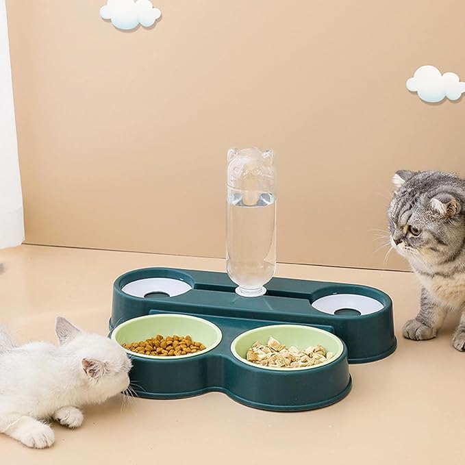 Pet Food Feeders and Waterer Detachable Cats Water Fountain Bowl Food Container Automatic Bowl Supply