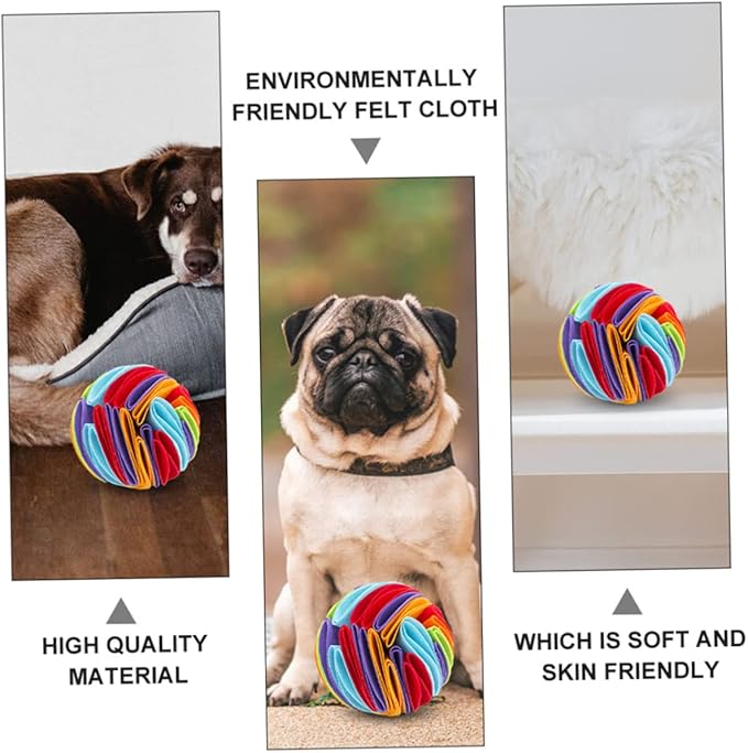 BESPORTBLE 2pcs Dog Teething Toys Sniffing Balls Interactive Pet Snuffle Balls Slow Feeding Dog Toys for Puppies