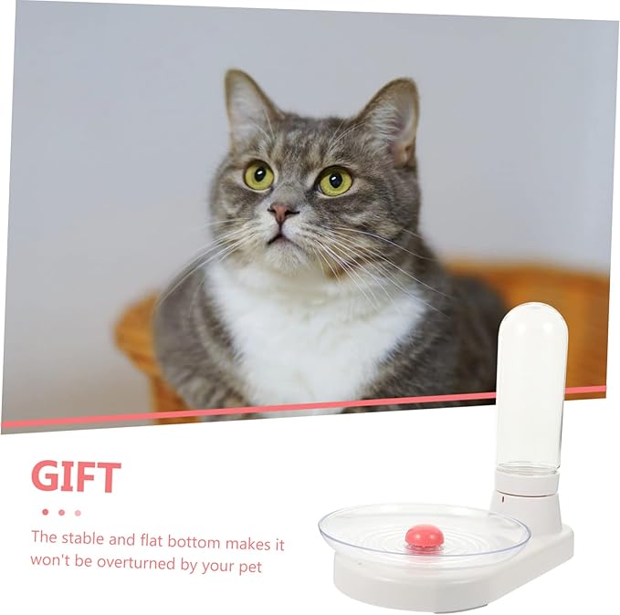 Kitten Water Dispenser Automatic Fountain for Pets White Portable Water Feeding Tool Large Capacity for Home and Outdoor Use Lightweight and Easy to Carry