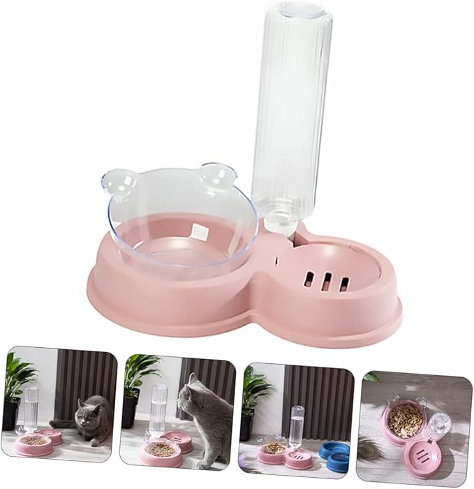 DOITOOL Ergonomic Cat Feeding Bowl Pet Water Bowl Spill Design Non-Slip Bottom for Easy Cleaning