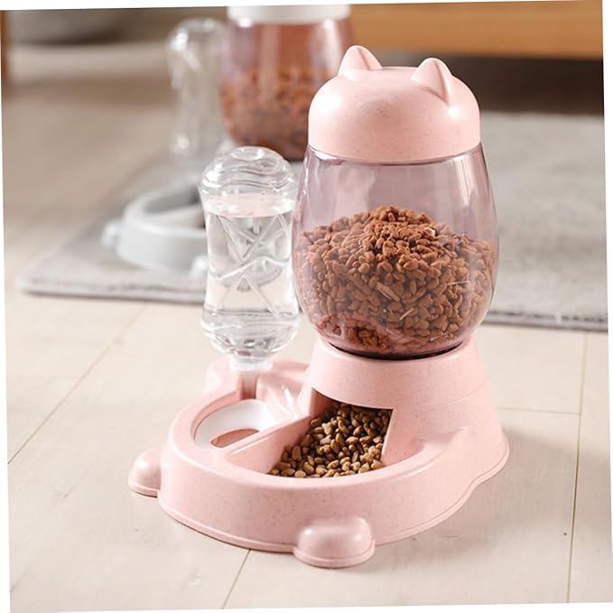 VANZACK Automatic PET Water Feeder Cat Ear Design Creative PET Drinking Tool for Dogs and Cats Easy Clean Water Dispenser 2L Capacity Grey