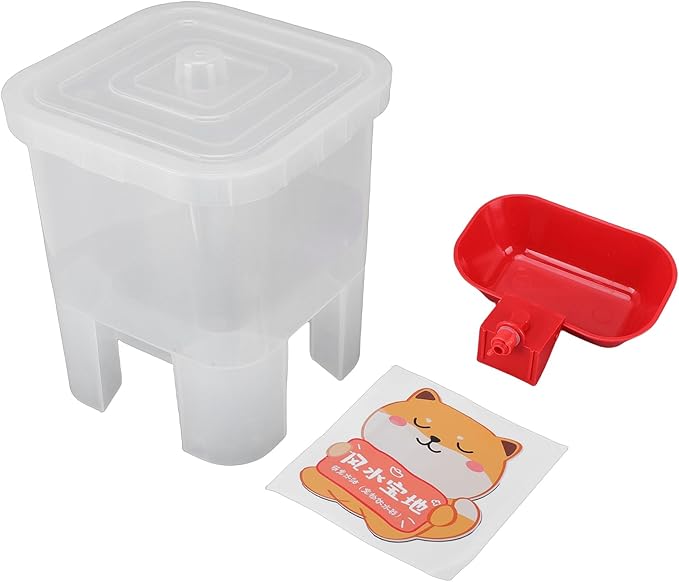 Zerodis Pet Water Dispenser Automatic Feeders Cat Water Feeder Large Capacity Freestanding Dog Drinking Container with Cover for Small Medium Pet Dog 7.09x7.09x8.27in Dispenser