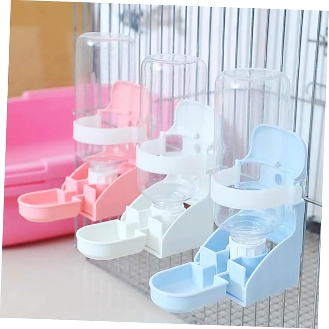 GANAZONO Automatic Pet Water Dispenser for Dogs Cats and Animals Leakproof Cage-Mounted Drinking Feeder Easy Installation for Home and Outdoors White