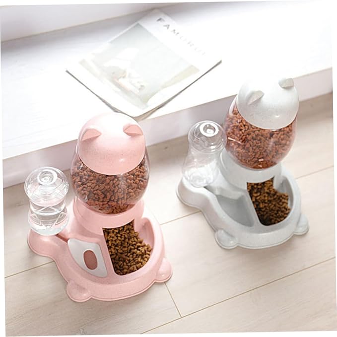 VANZACK Automatic PET Water Feeder Cat Ear Design Creative PET Drinking Tool for Dogs and Cats Easy Clean Water Dispenser 2L Capacity Grey