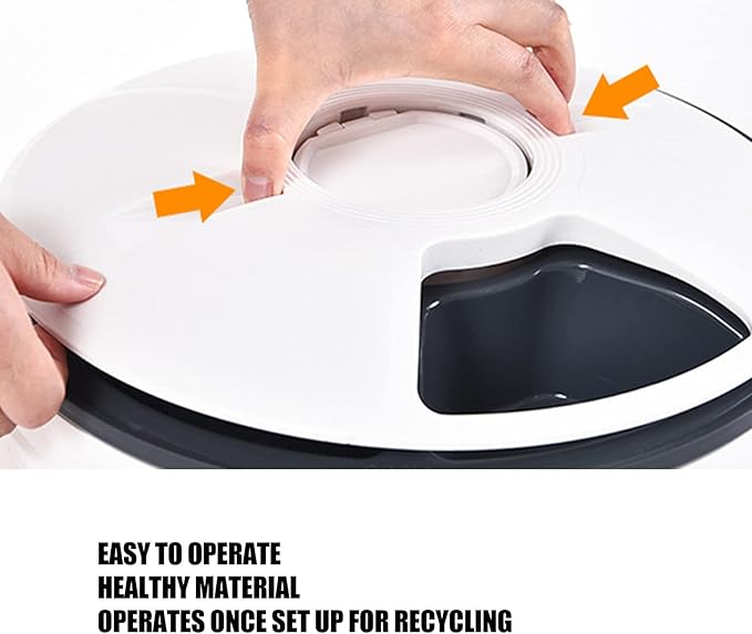 Automatic Cat Feeders, Timed Automatic Pet Feeder with Over 180 Day Battery Life, Automatic Dog Feeder 1 6 Meals Control for Medium, Large Breed Dogs