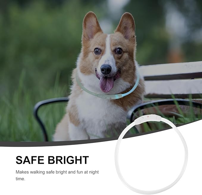 Mikikit Led Dog Collar USB Rechargeable for Puppies Night Safety Pet Glow Collar Led Light