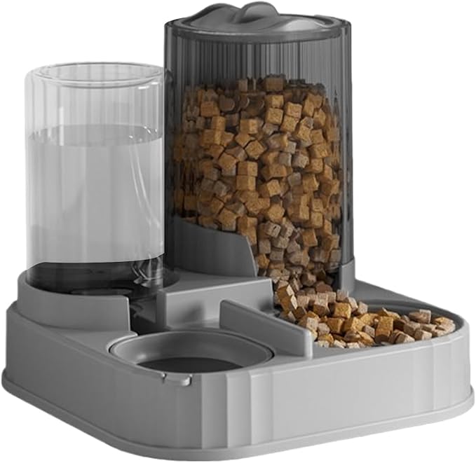 Automatic Controlled Dog Feeder - 2 in 1 Pet Feeder and Waterer | Pet Food Bowl for Wet Dry Food Dispenser with Controlled Feed Outlet for Small Medium Pets Home Outdoor