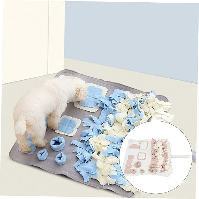 Pet Snuffle Mat for Dogs Foraging Feeding and Washable Activity Pad for Nose Work Suitable for Pets
