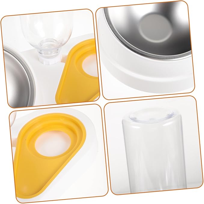 Pet Feeder Water Dispenser Automatic Feeding Bowl for Dogs Cats Spill Design