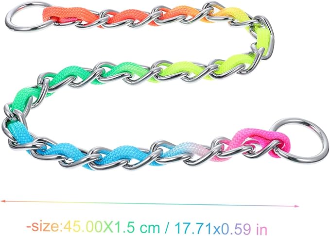 SUPVOX Unique Design Dog Collar Puppy Chain Collar Stylish Dog Traction Rope Fashionable