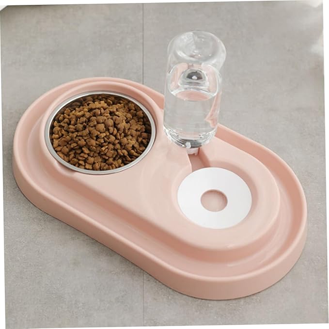 BESPORTBLE Automatic Dog Water Bowl Pet Water Feeder Stainless Steel Auto Fill Dual Bowl Easy Clean