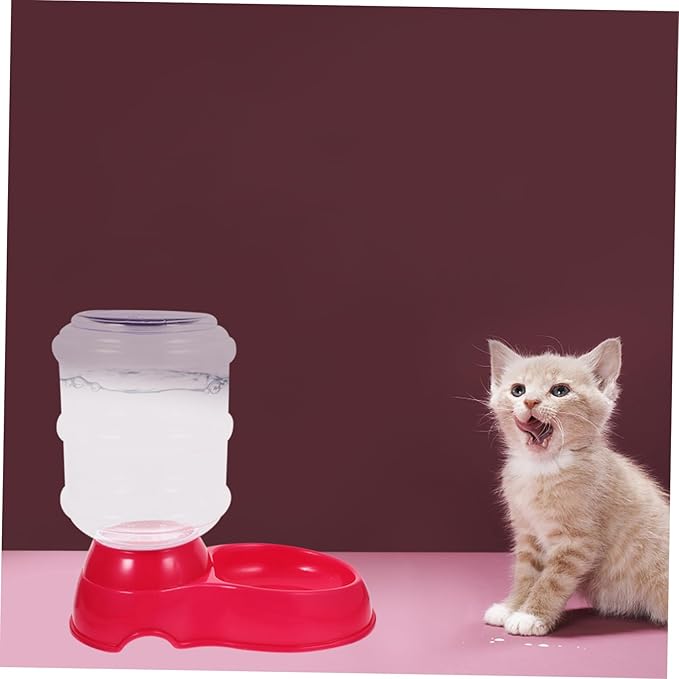 Feeder Pet Feeder- Automatic Dog Cat Feeder and Water Dispenser, Pet Feeding Device Food& Water Bowl Drinking Water Pet Basin for Small Medium Dog Pets Puppy Kitten 3.5L () Auto Automatic