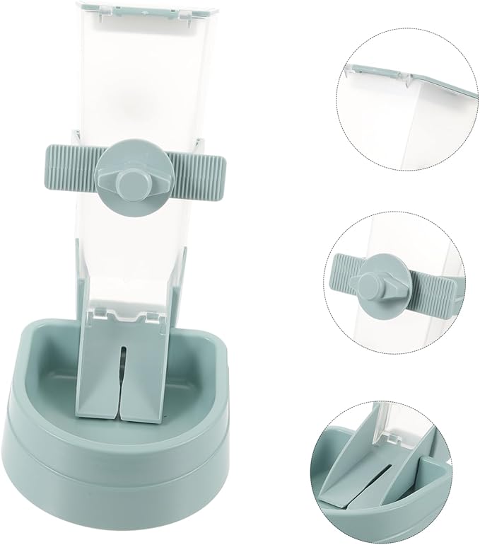 2L Hanging Automatic PET Feeder for Dogs and Cats Dispenser in Blue for Cages Easy to Use Suitable for Puppies and Kittens