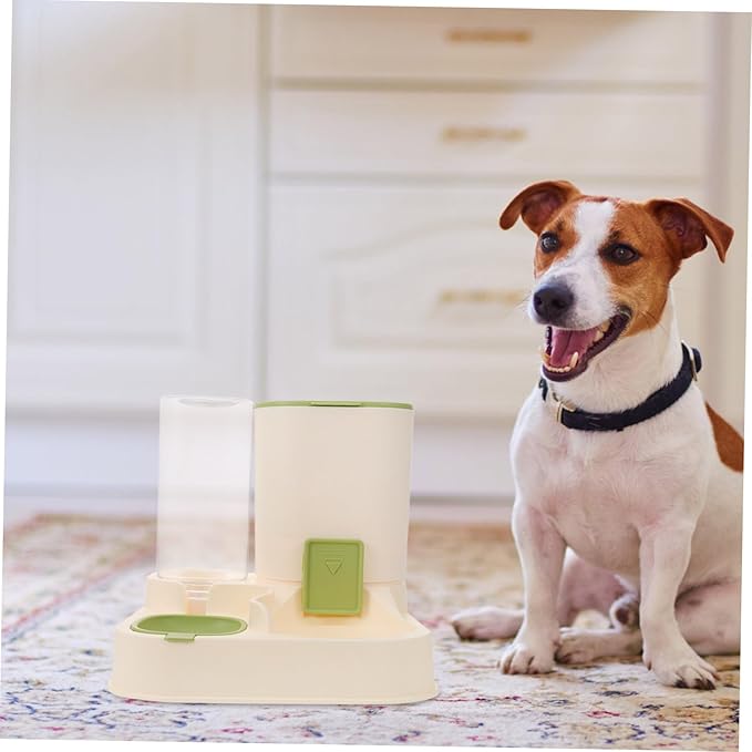 Yardwe Automatic Pet Feeder and Water Dispenser for Dogs and Cats Capacity Dry-Wet Separation Easy to Transparent Design for Home Use