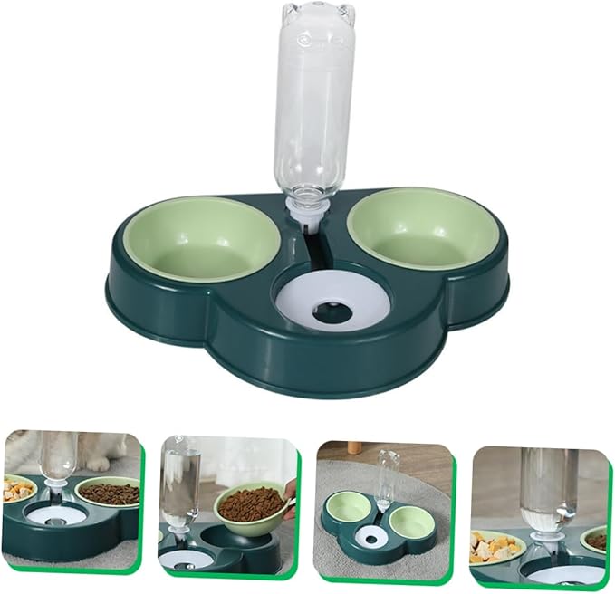 Multi-Function Pet Food Feeder and Water Dispenser Automatic Cat Dog Bowl Dual Food and Water Capacity Design for Home and Pet Store Use