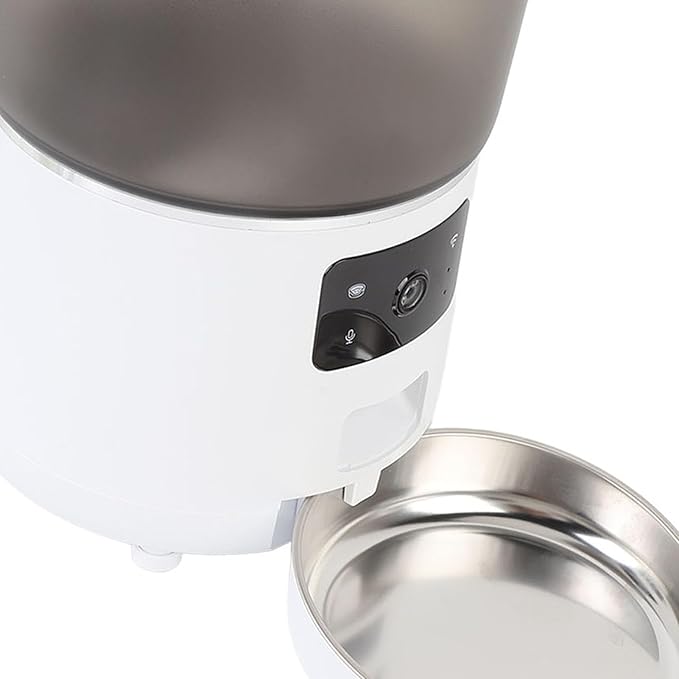 Automatic Cat Feeder, Detachable Timed Cat Food Dispenser with Mobile Phone APP Portion Control, 4L Automatic Pet Feeder for Cats Small Dogs (US Plug)