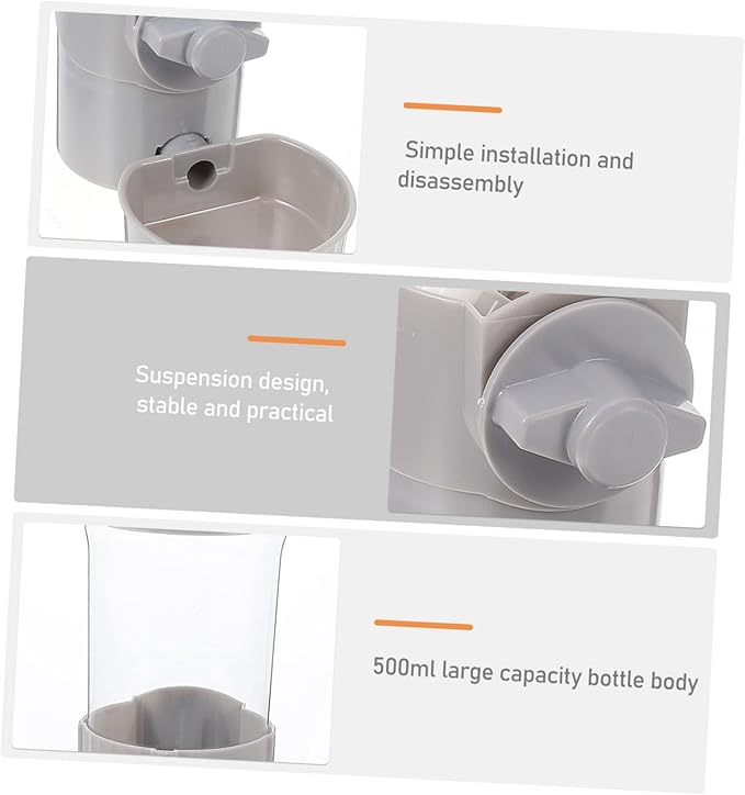 Pet Hanging Water Dispenser Automatic Cage Feeder for Dogs Cats Pet Water Device for Crates Travel Design Convenient Hydration
