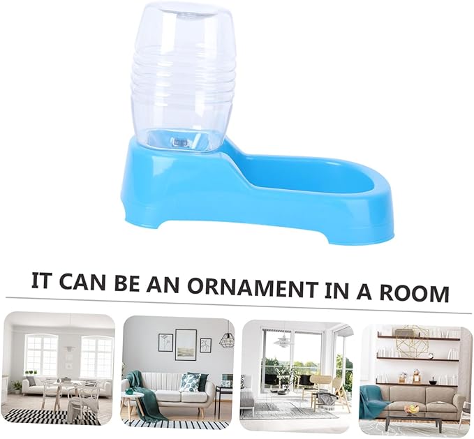 2pcs Blue Pet Water Feeder Bowl Creative Drinking Tool for Dogs and Puppies Smooth Surface Unique Design Safe for Home and Pet Shops Convenient Automatic Water Dispenser