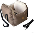 Portable Small Dog Car Seat Dog Bag Washable Soft Cotton Filling Travel Pet Cat nest Home Dog Kennel Pet Backpack(D)