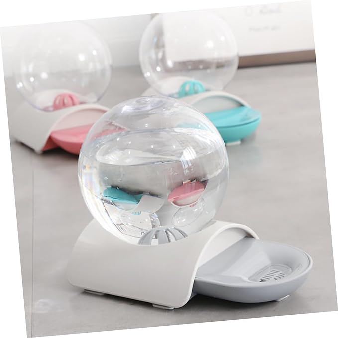 1pc Pet Automatic Water Dispenser Bubble Water Bowl for Dogs and Cats Large Capacity and Materials and Outdoors Grey
