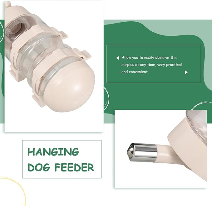 Automatic Pet Dog Water Feeder Hanging Dispenser for Dogs Cats Capacity Design Easy to Install for Indoor Outdoor Use