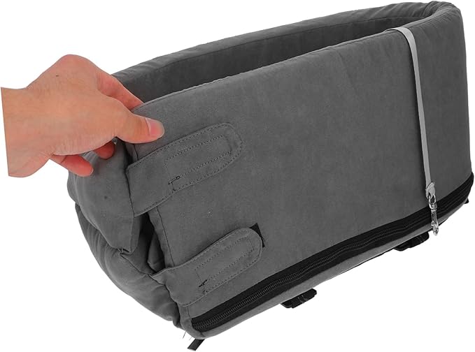 Mikikit Car Pet Cushion Seat Cover Non- Dog Bed for to Backseat Protector for Dogs Cats Grey for Cars Suvs