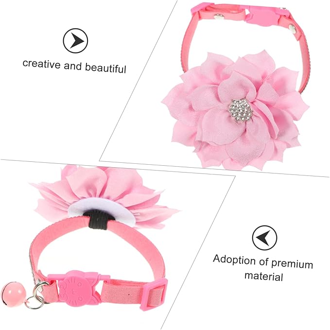 Yardwe Adjustable Rhinestone Dog Collar Comfortable Puppy Neck Decor for Dogs and Cats Stylish and Design for Daily Wear and Special Occasions