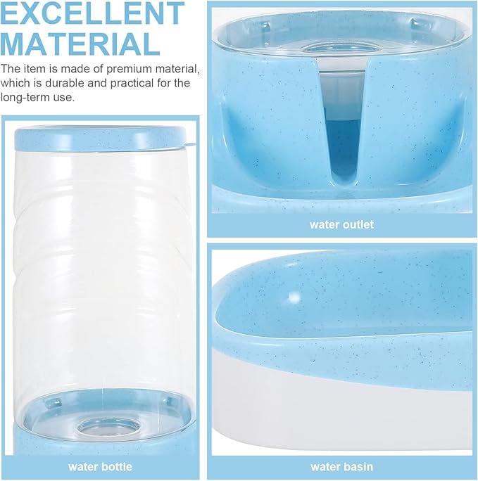 Automatic Pet Waterer Pet Water Dispenser with Spring Siphon Control Suitable for Dogs Cats and Rabbits Prevents Spills and Keeps Water Fresh