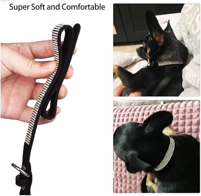 Small Dog Collar, Bling Rhinestone Diamond Fancy Crystal Glitter Pretty Jewel Pet Puppy Collars for XXS XS Small Medium Large Breed Girl Female Dogs Cats (Red, XXS)