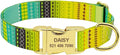 Fashion Custom Dog Collar Nylon Print Personalized Pet Collar Puppy Dog ID Collars Free Engraved ID for Small Medium Large Dogs 141 Yellow 23 to 30 cm