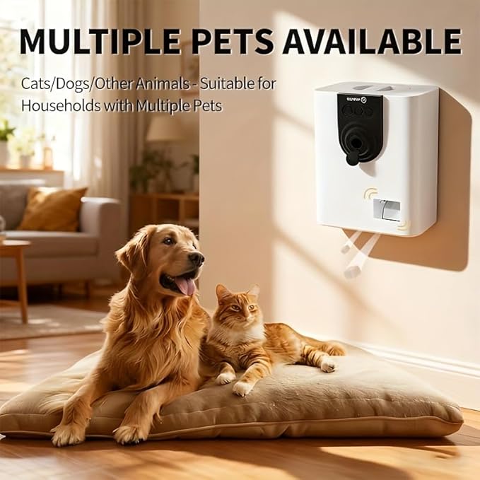 Automatic Pet Feeder with Camera, 1080P HD Video & 2-Way Audio, Smart WiFi Pet FoodDispenser, App Control for Dogs and Cats, Treat Dispenser Toy, Interactive Pet Camera forboredom