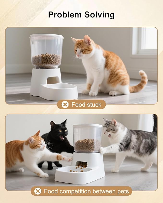 Cat Food Splitter Compatible with PetSafe Smart Feed, 2 Way Pet Meal Splitter, Dog Food Dispenser Easy Install and Balanced Feeding
