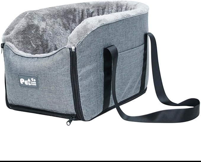 Dog Car Seat for Small Dogs Pet Car Booster Seat Detachable and Washable Dog Booster Seat for 15 Lbs Dogs and Cats Car Seat Center Console Fits Car Home Travel