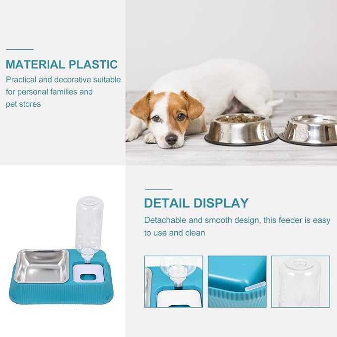 Mipcase Automatic Pet Feeder and Water Dispenser for Dogs and Cats Detachable Food Bowl Smooth Design for Easy Cleaning for Indoor Use