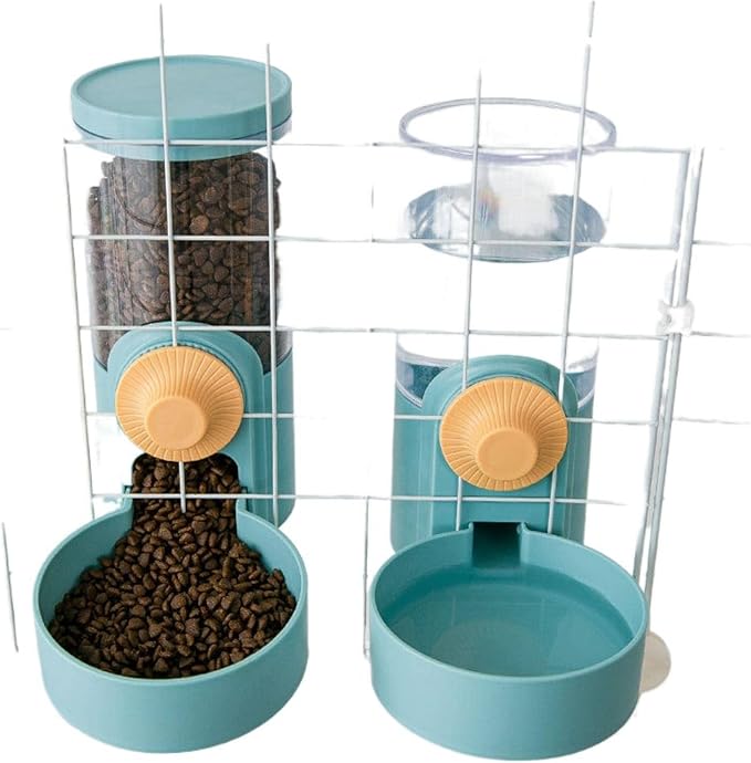 MBETA Dogs Automatic Hanging Cage Waterer Hanging Cage Cat Drinker Automatic Feeder Cat Bowl Pet Supplies