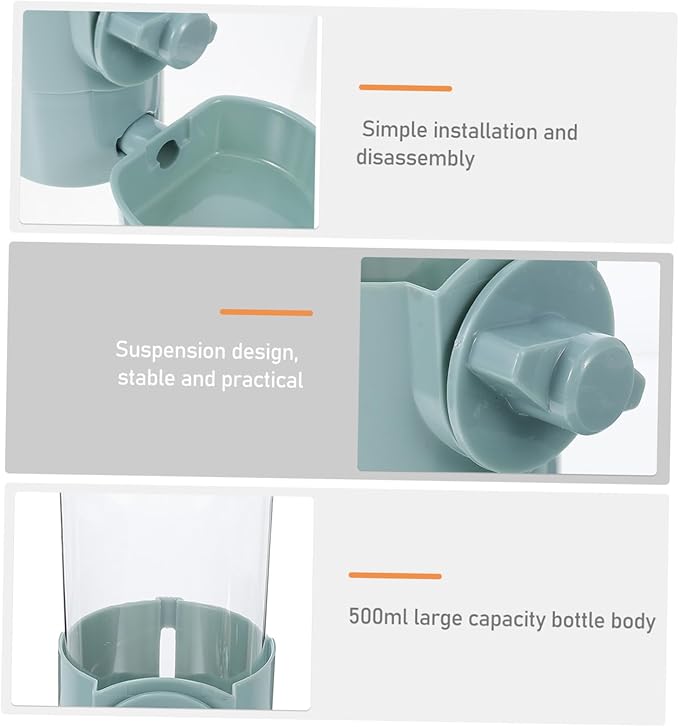 Milisten Pet Automatic Water Dispenser Hanging Waterer for Dogs and Cats Capacity Easy Install Water Feeding Tool for Crates and Cages Made of Durable Material