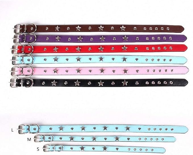 Pet Dog Collars Walking Running Puppy Neck Leash Leather Breathable Collars for Small Dog Cat Black S