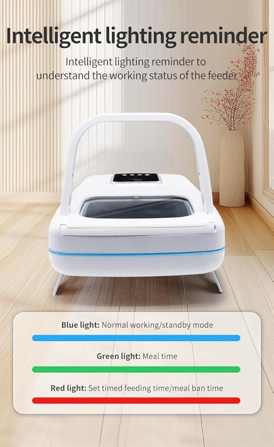 Automatic Pet Smart Feeder for Cats and Small Dogs, Programmable Timed Dog Food Dispenser with 1.3" OLED Screen, Food Grade Material, Detachable for Easy Cleaning, USB Powered