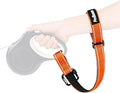 PetBonus Dog Leash Wrist Strap, Safety Strap for Retractable Leash, Lockable Reflective Short Dog Walking Lead with Adjustable Soft Padded Handle, Extra Layer Security for Pet Stroller (Orange)