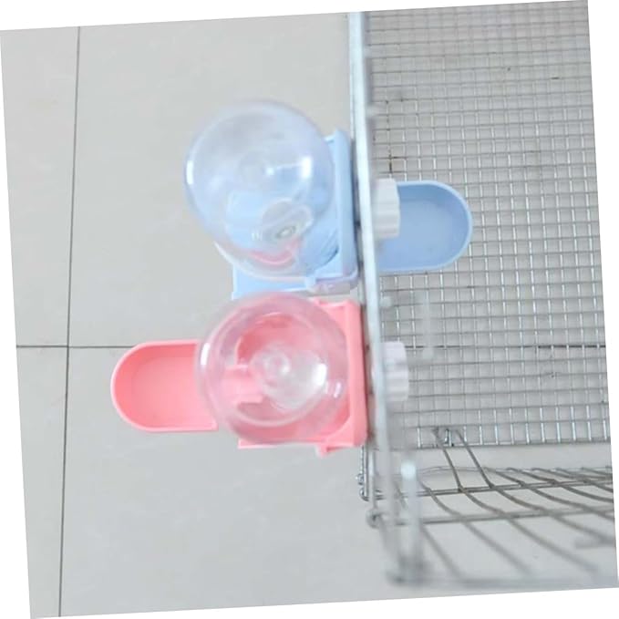 Kisangel Cat Dog Automatic Water Feeder Sturdy Hanging Cage Pet Drinking Tool Non-Slip Easy to White
