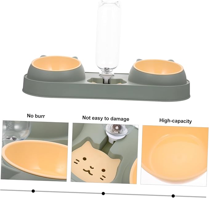 Happyyami Dog Automatic Water Dispenser Dog Food Container Pet Food Dispenser Bowl Random Style