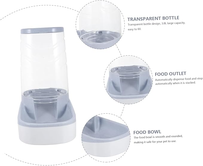 BESPORTBLE Automatic PET Feeder Food Storage Container Timed PET Feeding Device for Cats and Dogs 6L Capacity Easy to Use