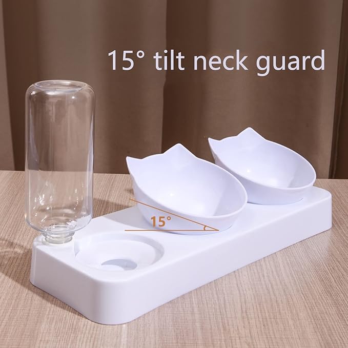 Pet Feeder and Waterer Pet Bowl Automatic Feeder with Water Fountain Dog Food Food Water Bowl Food Water Bowl Dispenser