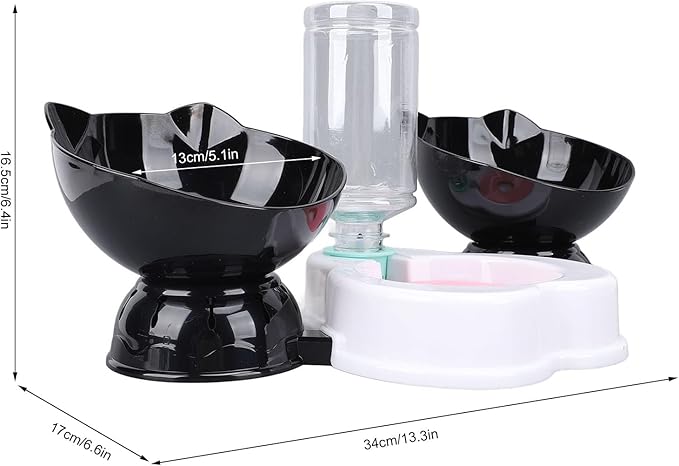 Pet Feeder and Water Dispenser Set, Neck Guard Automatic Dog Feeder and Dog Water Dispenser for Small Dogs Cats Pets Animals (Style Two)